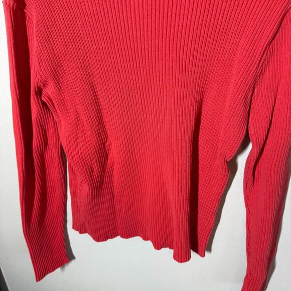 VTG Danielle Martin Womens Pink Ribbed Turtleneck Sweater Large Classic - Picture 4 of 9